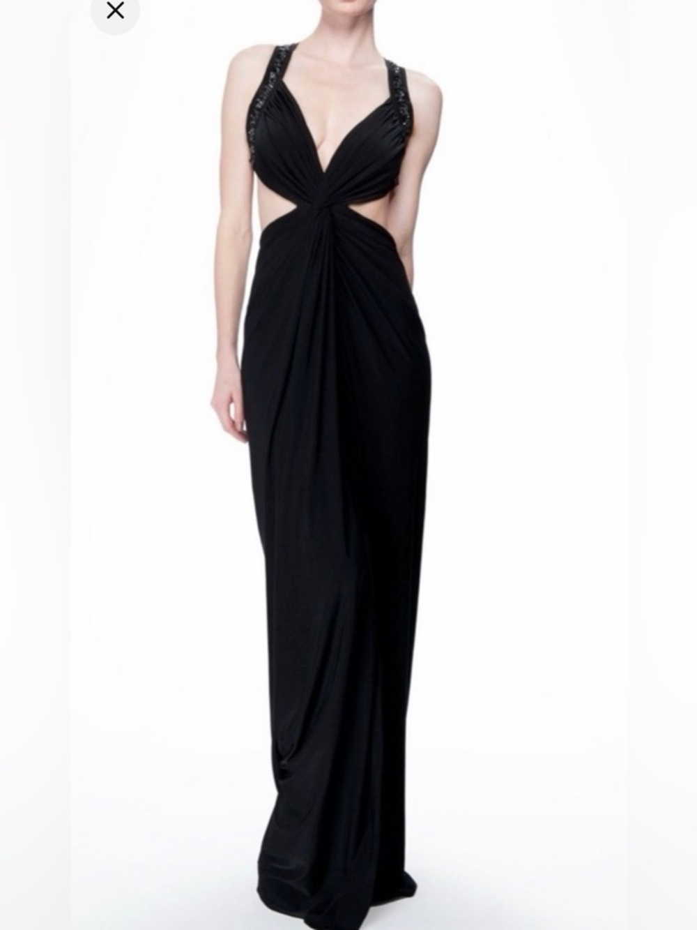 Tadashi Shoji black criss cross dress